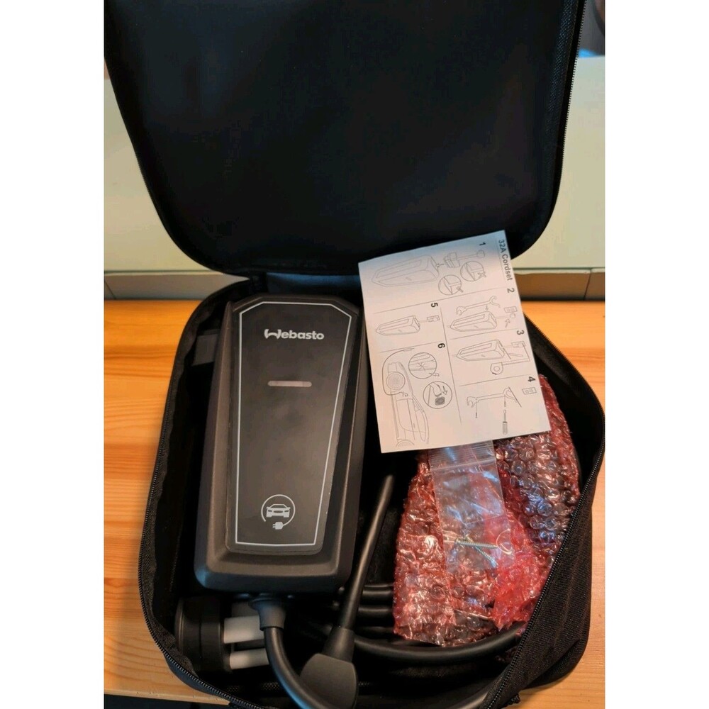Webasto EVSE Portable EV Charger 120-240V 32A Level 1/2 J1772 with Adapters&Case